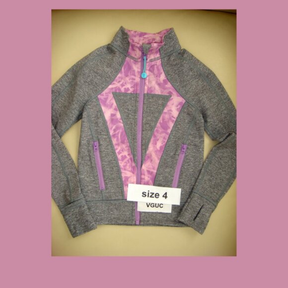 Ivivva Other - Ivivva Girl by Lululemon 🍋Perfect Your Practice Jacket grey thumbholes size 4